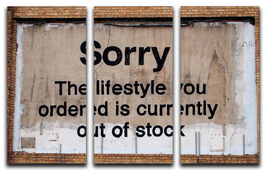 Banksy The Lifestyle You Ordered 3 Split Canvas Print - Canvas Art Rocks