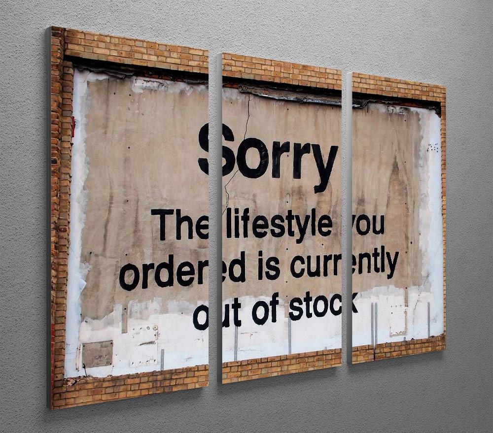 Banksy The Lifestyle You Ordered 3 Split Canvas Print - Canvas Art Rocks