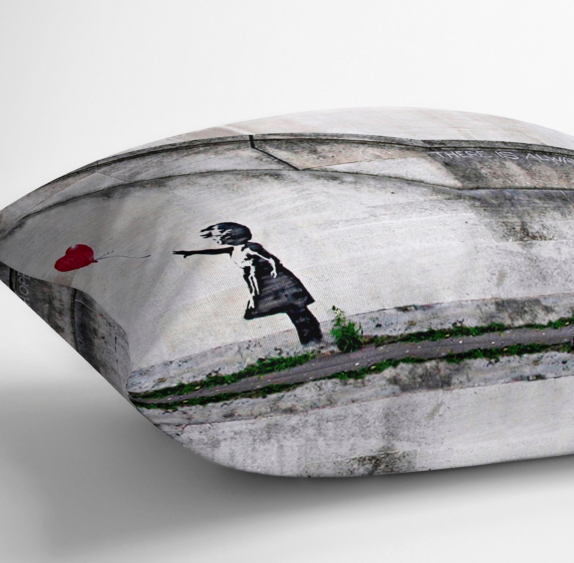 Banksy There is Always Hope Cushion - Canvas Art Rocks - 3