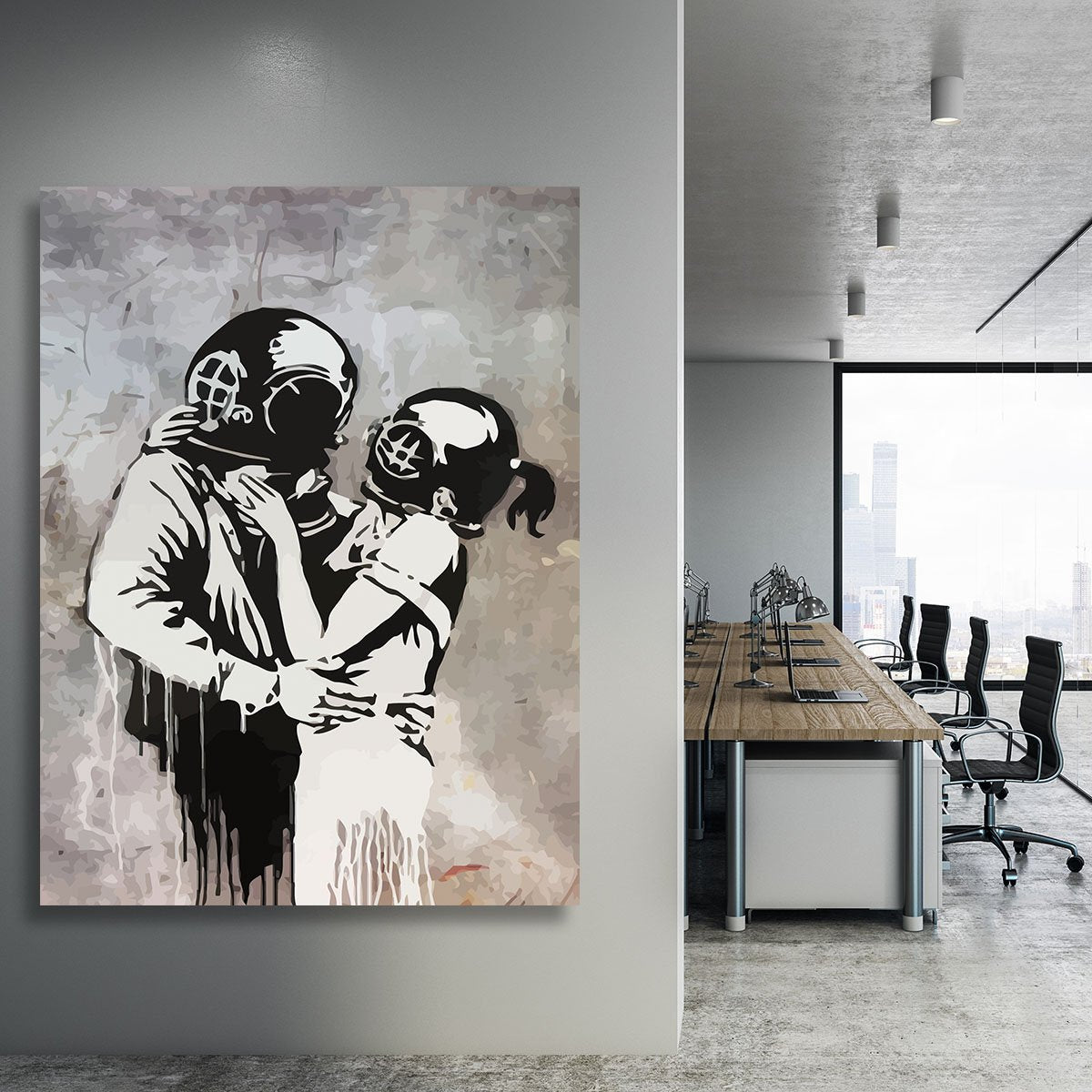 Banksy Think Tank Canvas Print or Poster