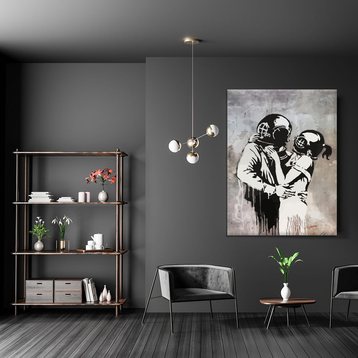 Banksy Think Tank Canvas Print or Poster