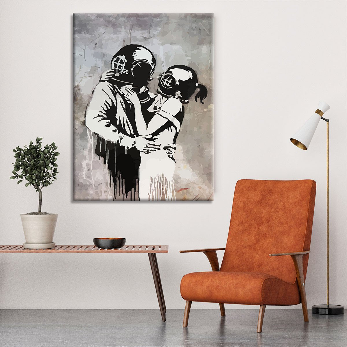 Banksy Think Tank Canvas Print or Poster