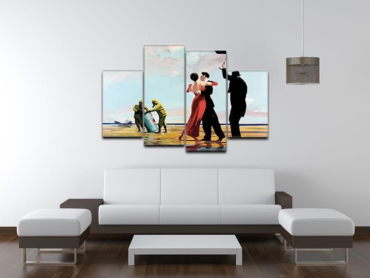 Banksy Toxic Beach 4 Split Panel Canvas - Canvas Art Rocks - 3