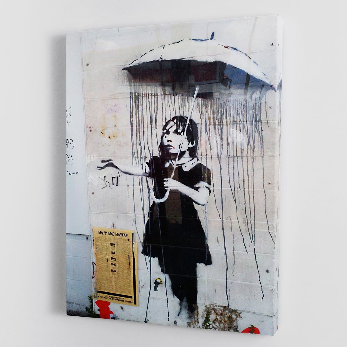 Banksy Umbrella Girl Canvas Print or Poster