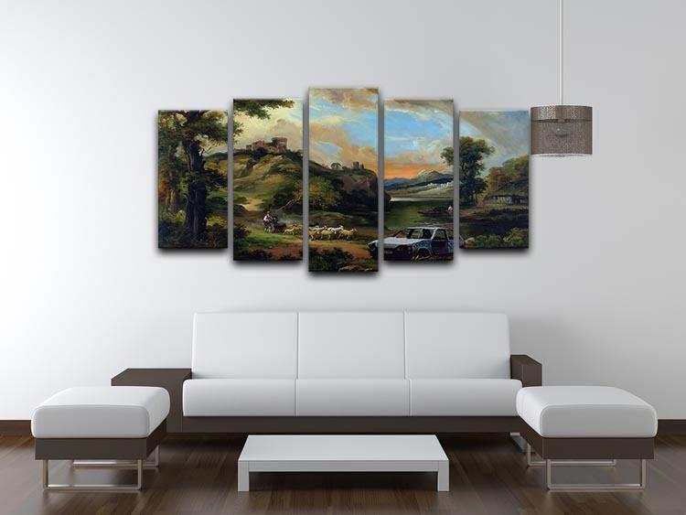Banksy Vandalised Car 5 Split Panel Canvas - Canvas Art Rocks - 3