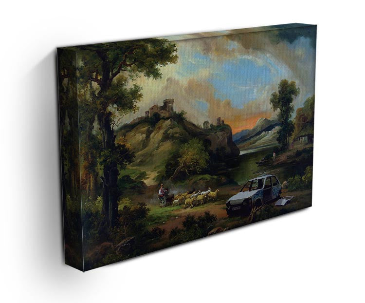 Banksy Vandalised Car Print - Canvas Art Rocks - 3