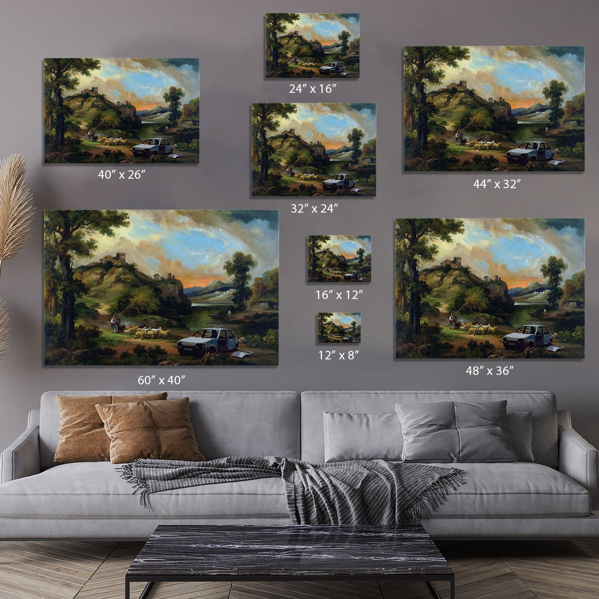 Banksy Vandalised Car Canvas Print or Poster