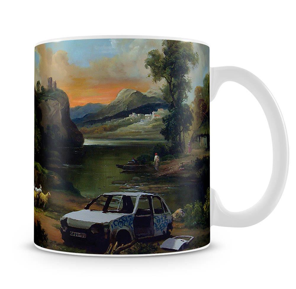 Banksy Vandalised Car Mug - Canvas Art Rocks