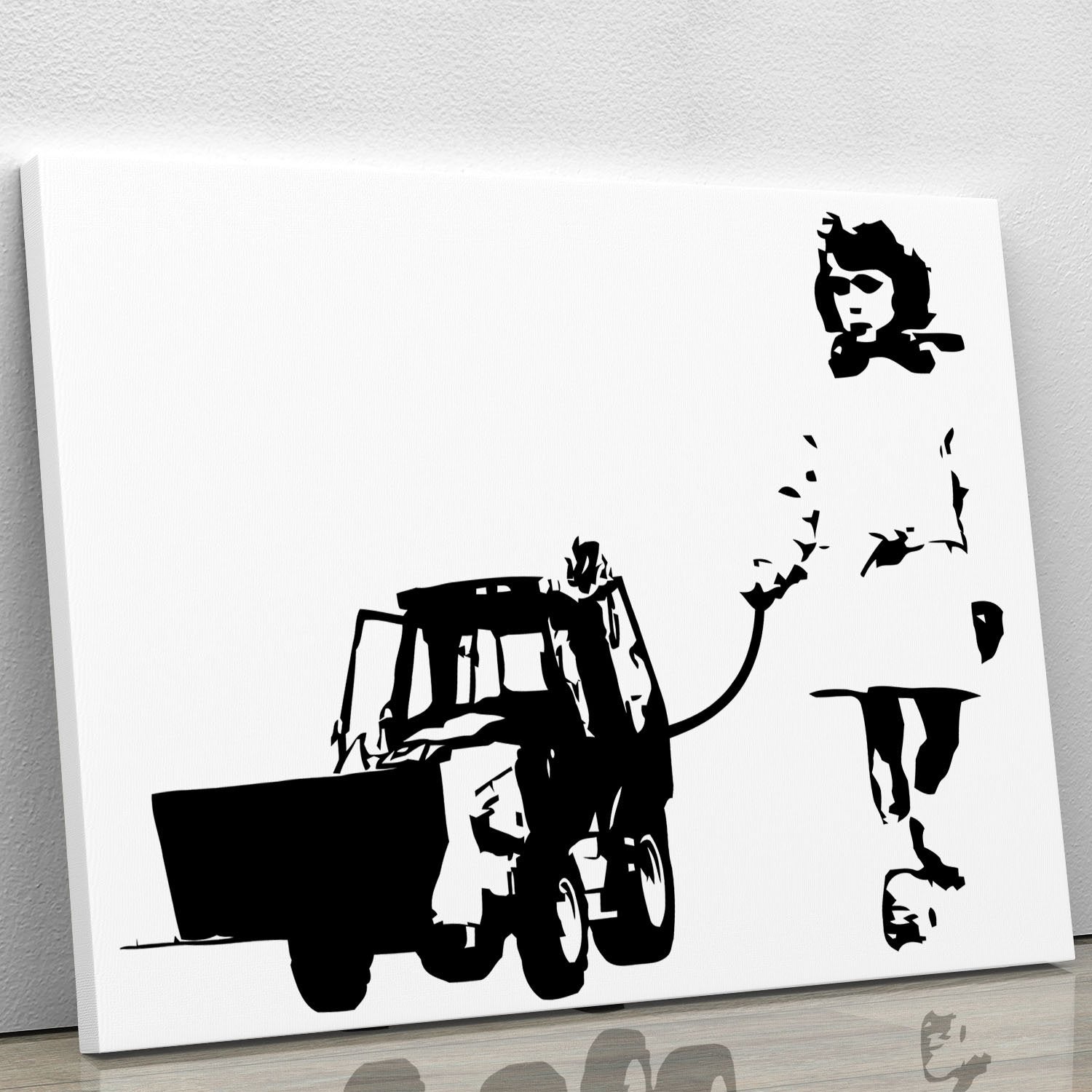 Banksy Walking The Cat Canvas Print or Poster
