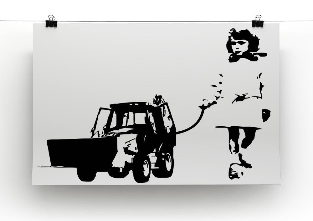 Banksy Walking The Cat Canvas Print or Poster - Canvas Art Rocks - 2