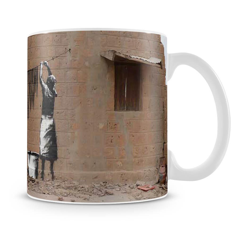 Banksy Washing Zebra Stripes Mug - Canvas Art Rocks