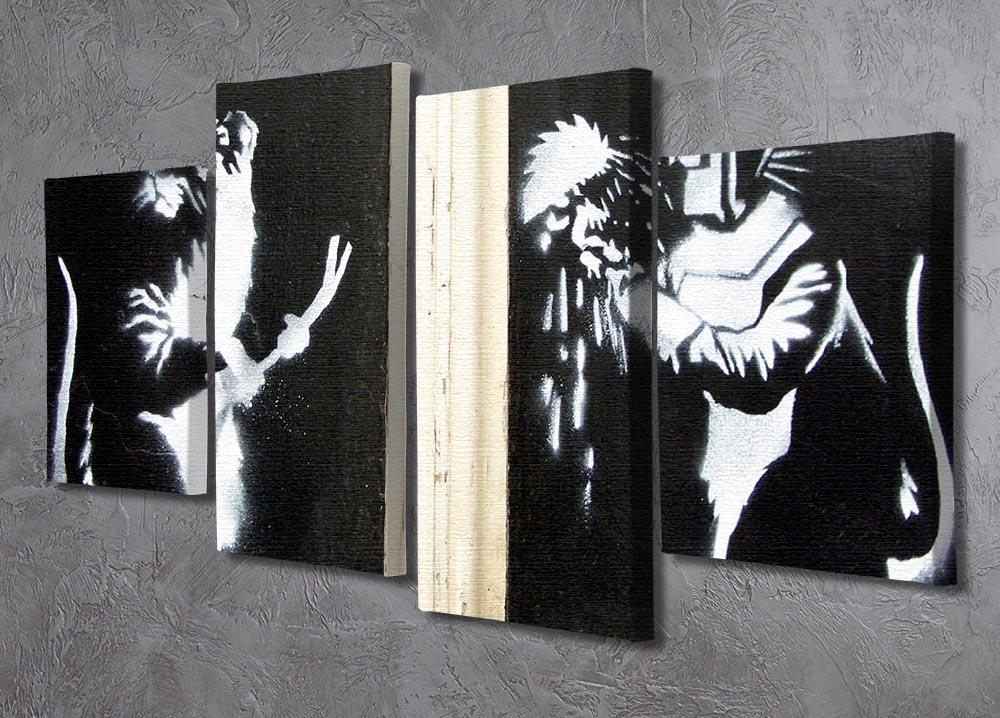 Banksy Welding Rats 4 Split Panel Canvas - Canvas Art Rocks - 2