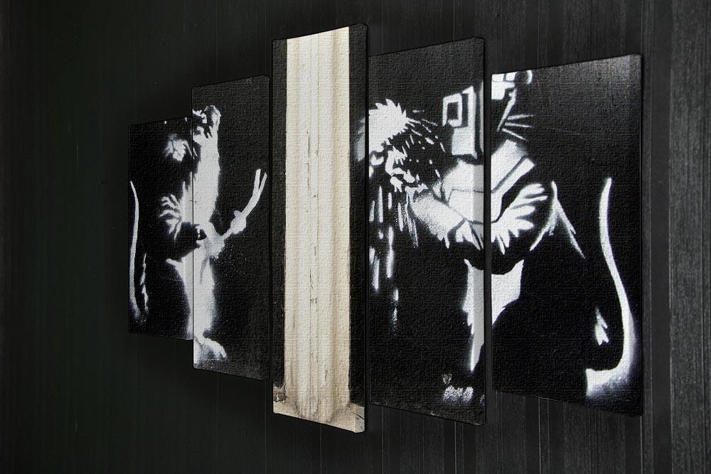 Banksy Welding Rats 5 Split Panel Canvas - Canvas Art Rocks - 2