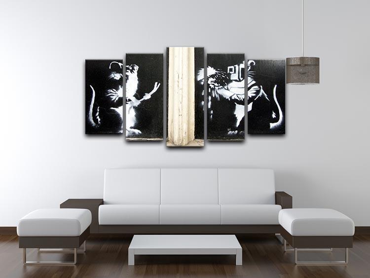 Banksy Welding Rats 5 Split Panel Canvas - Canvas Art Rocks - 3