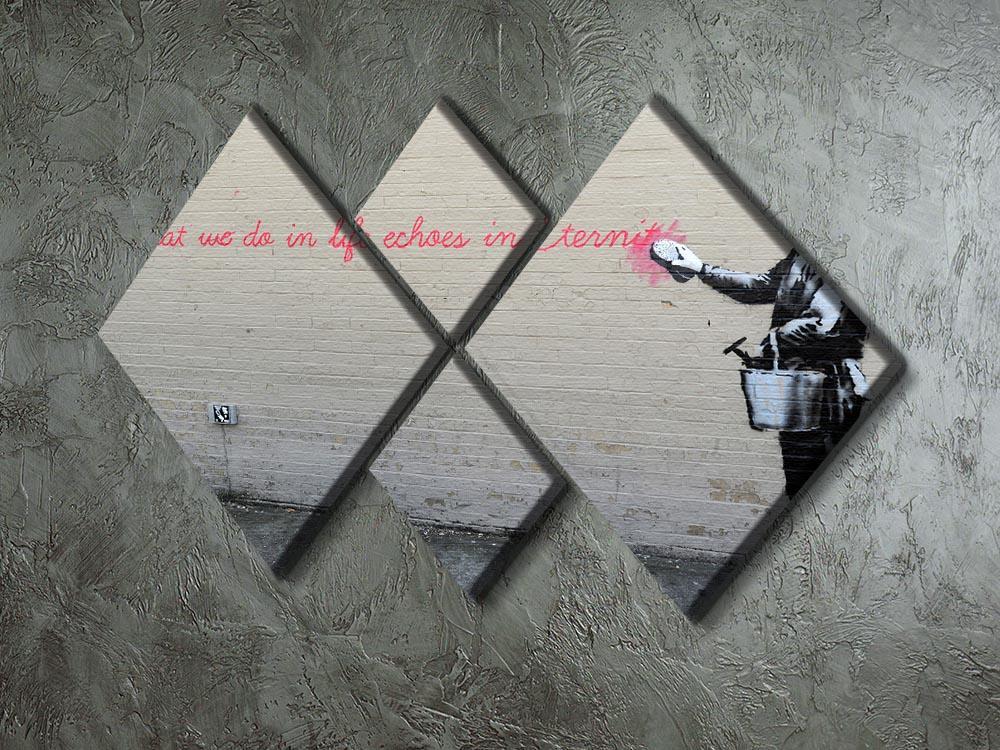 Banksy What We Do In Life 4 Square Multi Panel Canvas - Canvas Art Rocks - 2