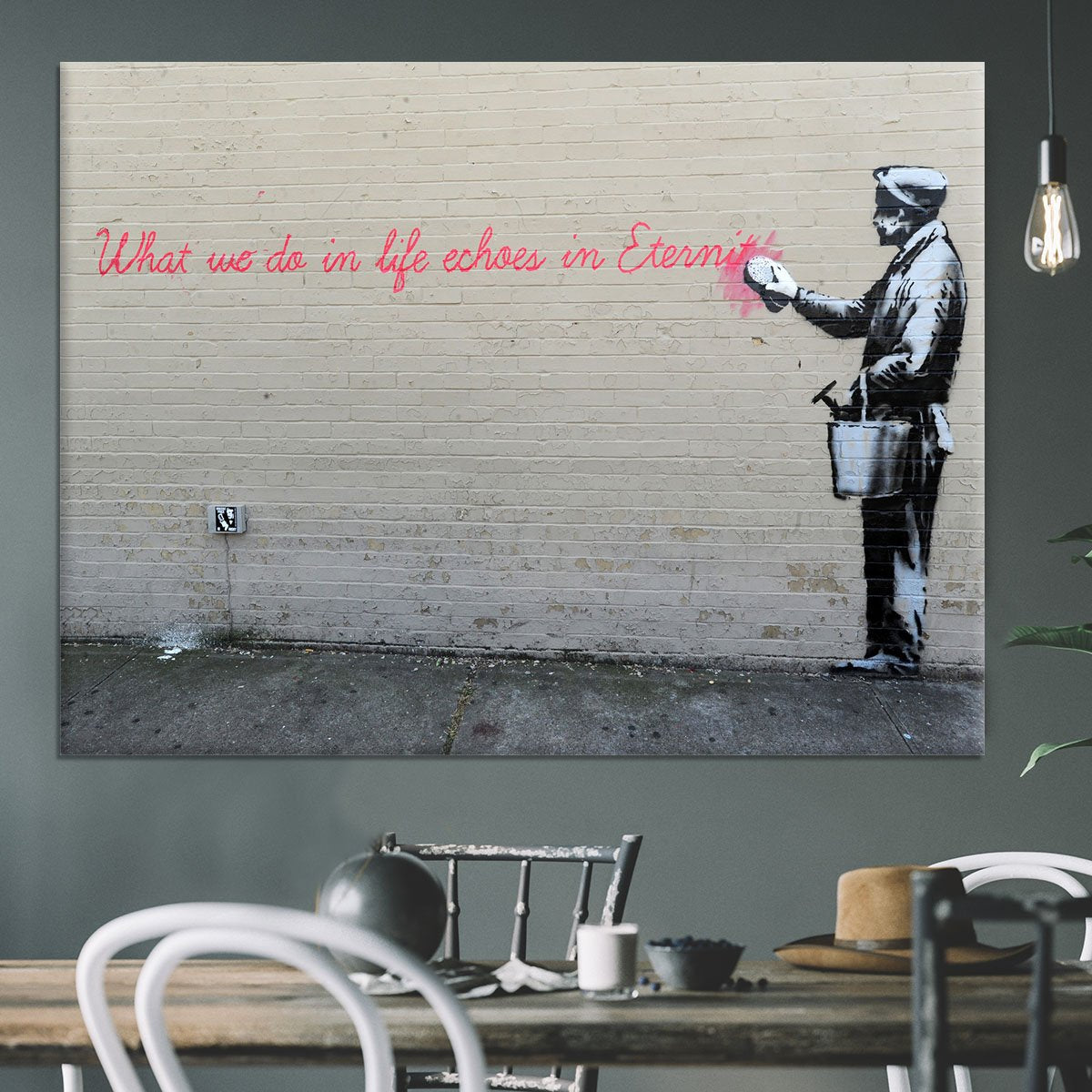 Banksy What We Do In Life Canvas Print or Poster