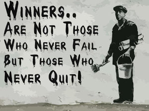 Banksy Winners Are Not Wall Mural Wallpaper - Canvas Art Rocks - 1