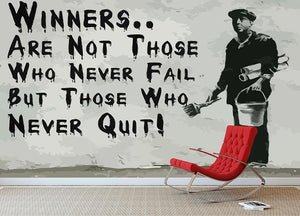 Banksy Winners Are Not Wall Mural Wallpaper - Canvas Art Rocks - 2