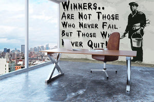 Banksy Winners Are Not Wall Mural Wallpaper - Canvas Art Rocks - 3