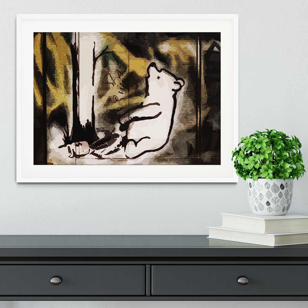 Banksy Winnie the Pooh Bear Trap Framed Print - Canvas Art Rocks - 5