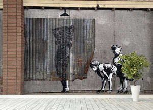 Banksy Woman In Shower Wall Mural Wallpaper - Canvas Art Rocks - 4