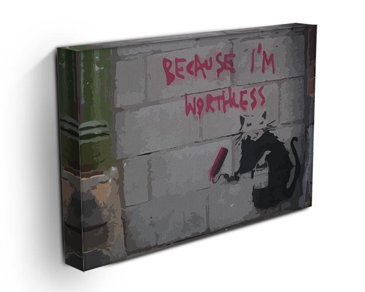 Banksy Worthless Rat Canvas Print or Poster - Canvas Art Rocks - 3