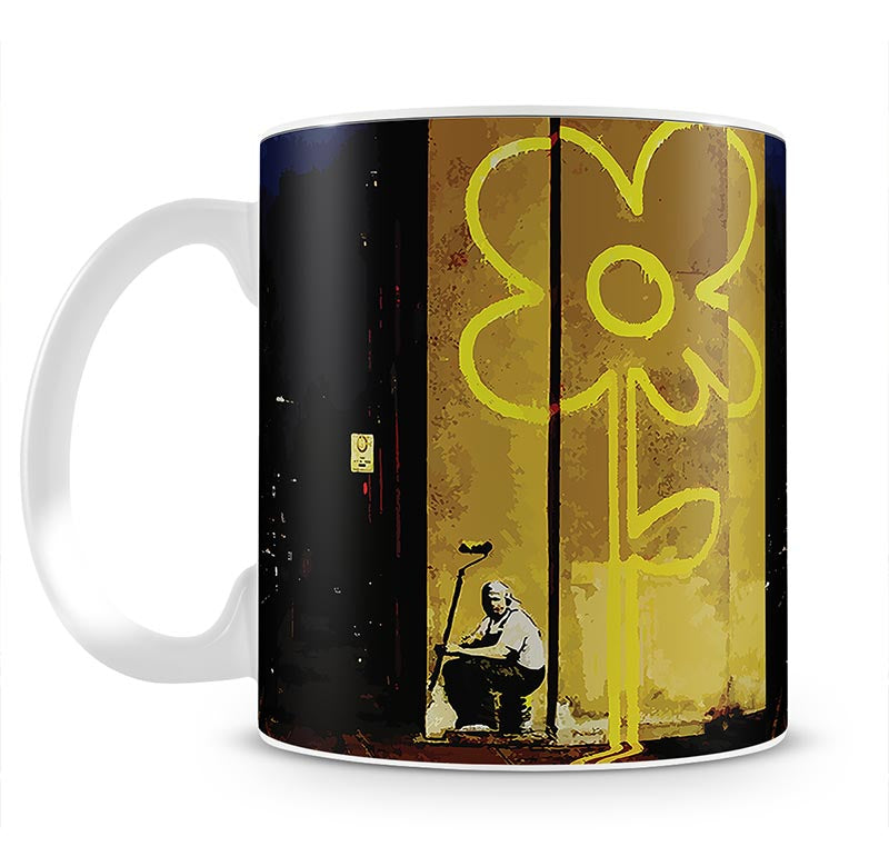 Banksy Yellow Lines Mug - Canvas Art Rocks - 1