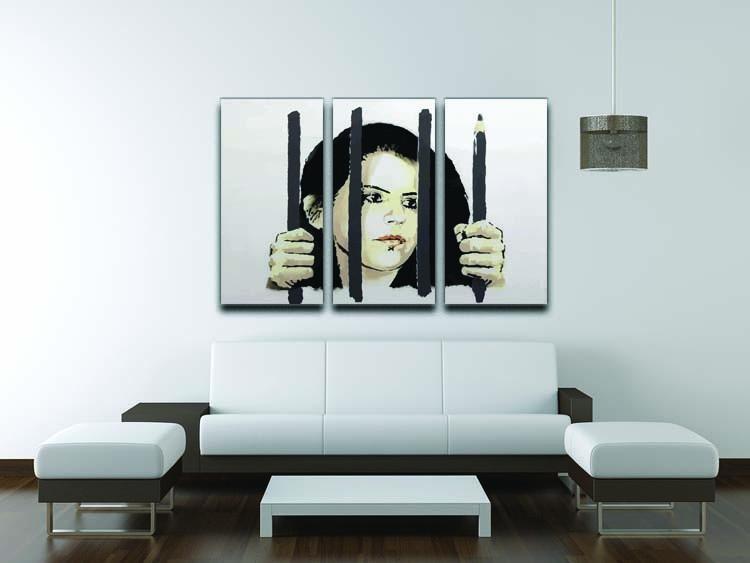 Banksy Zehra Dogan New York 3 Split Panel Canvas Print - Canvas Art Rocks - 3