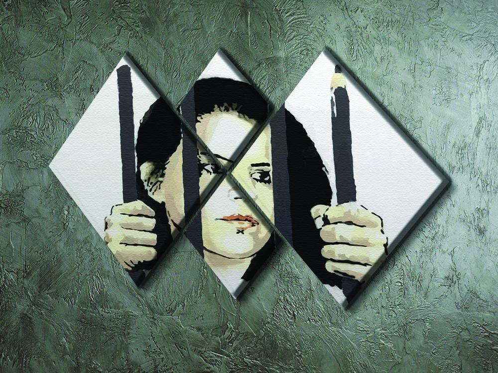 Banksy Zehra Dogan New York 4 Square Multi Panel Canvas - Canvas Art Rocks - 2