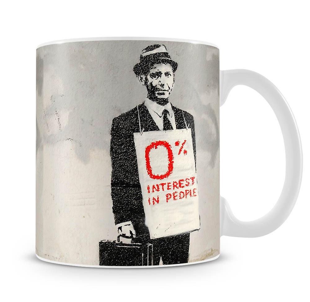 Banksy Zero Percent Interest Mug - Canvas Art Rocks