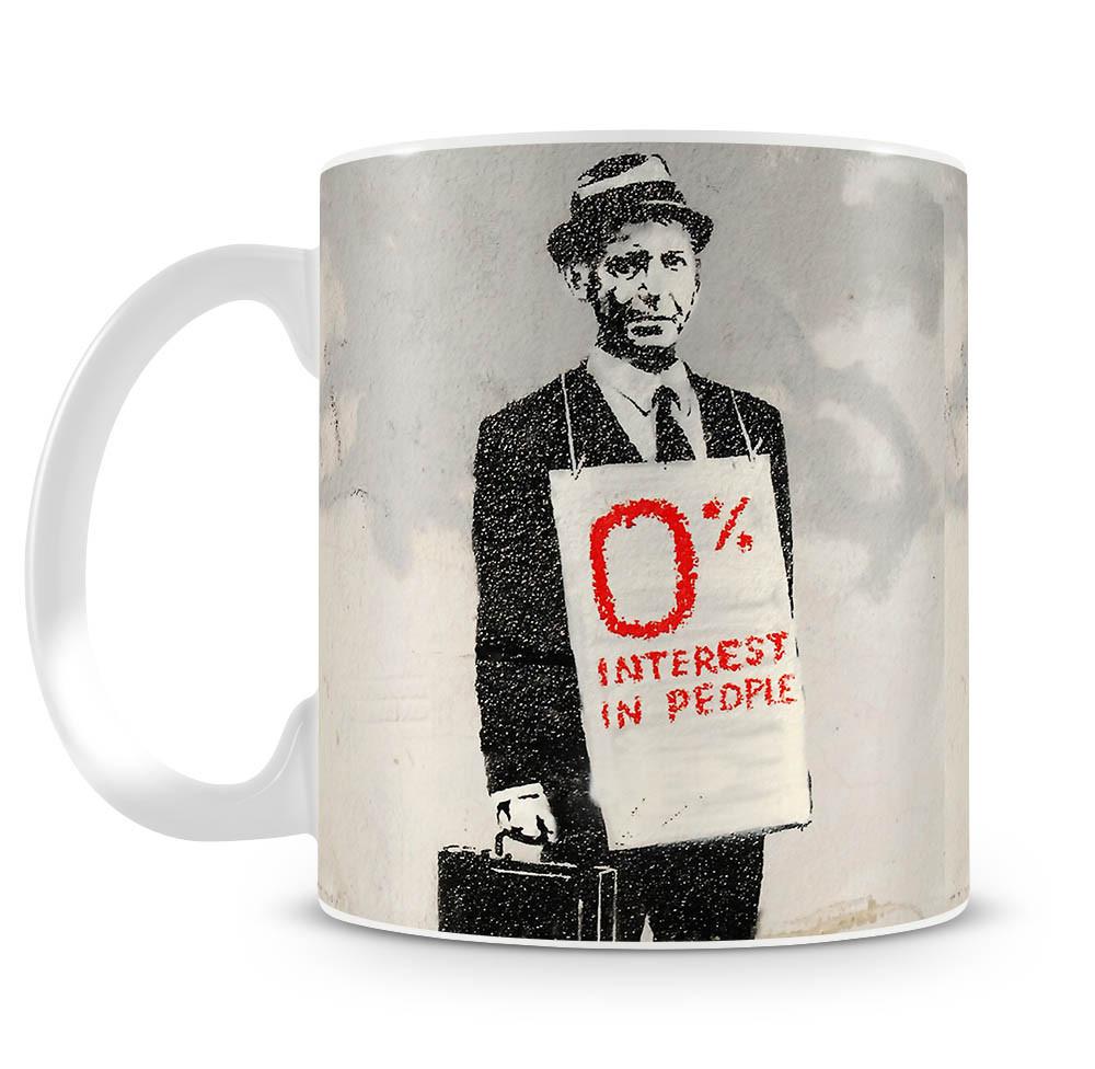 Banksy Zero Percent Interest Mug - Canvas Art Rocks