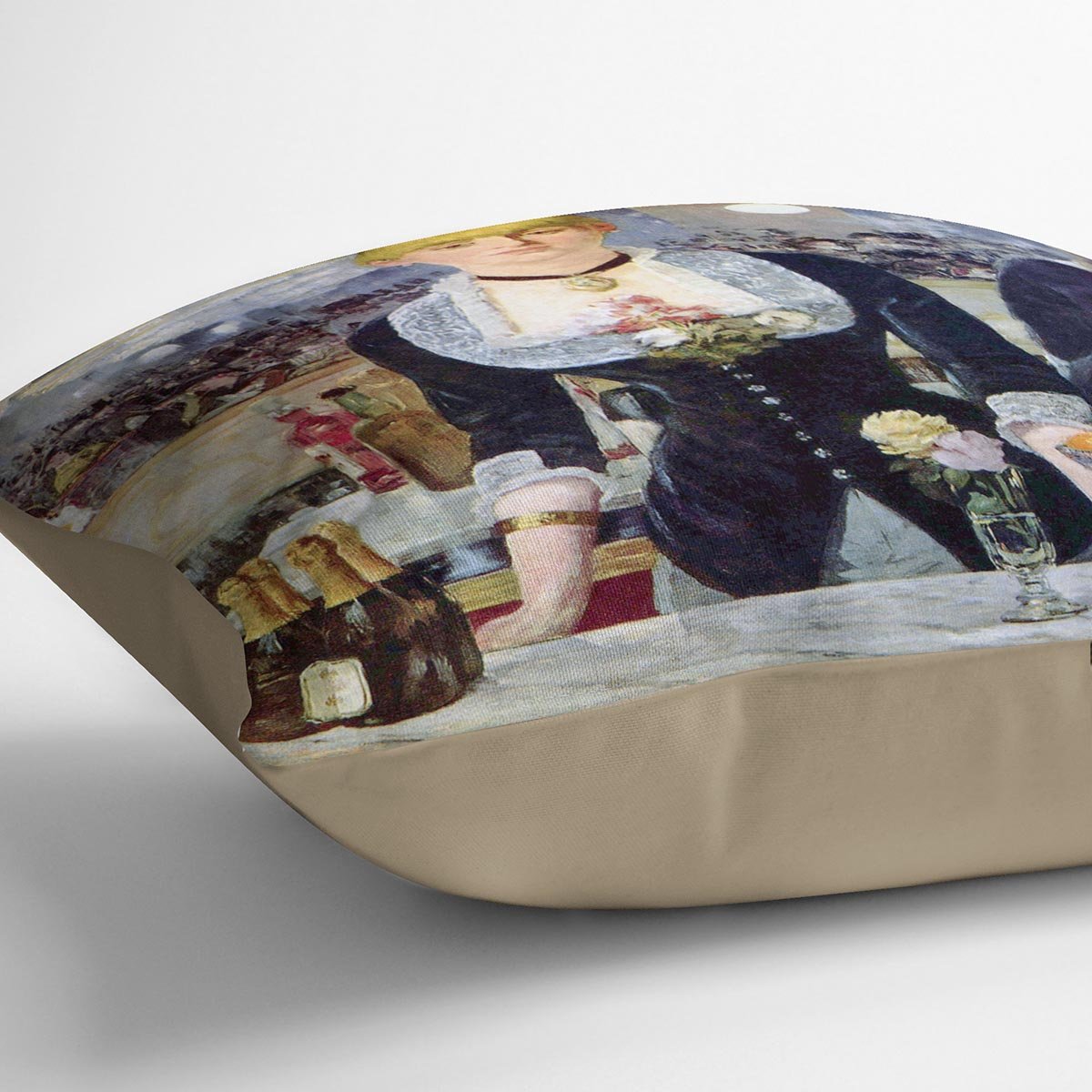 Bar in the Folies-Bergere by Manet Throw Pillow