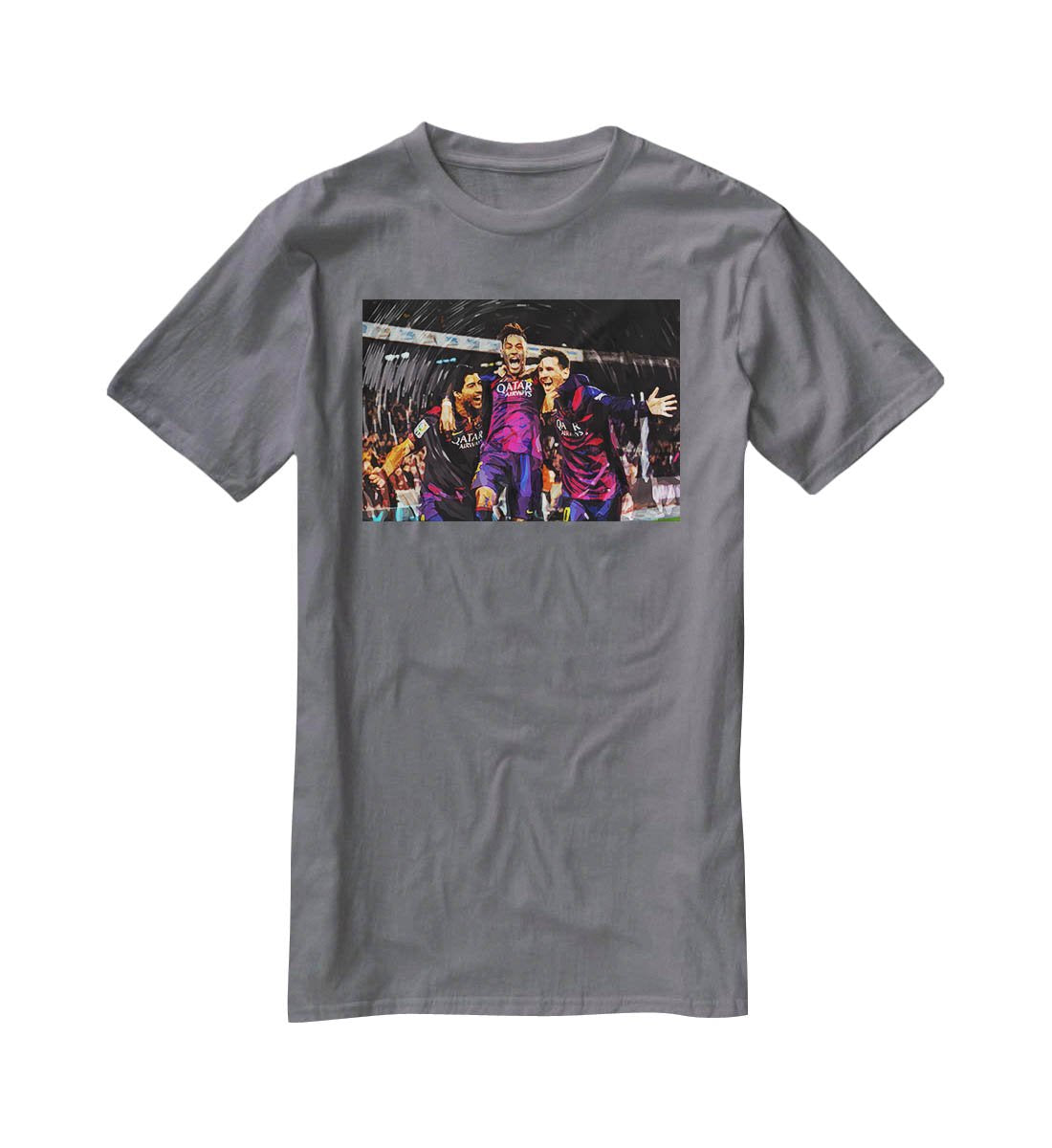 Barcelona Suarez Messi Neymar T-Shirt - Canvas Art Rocks - 3
