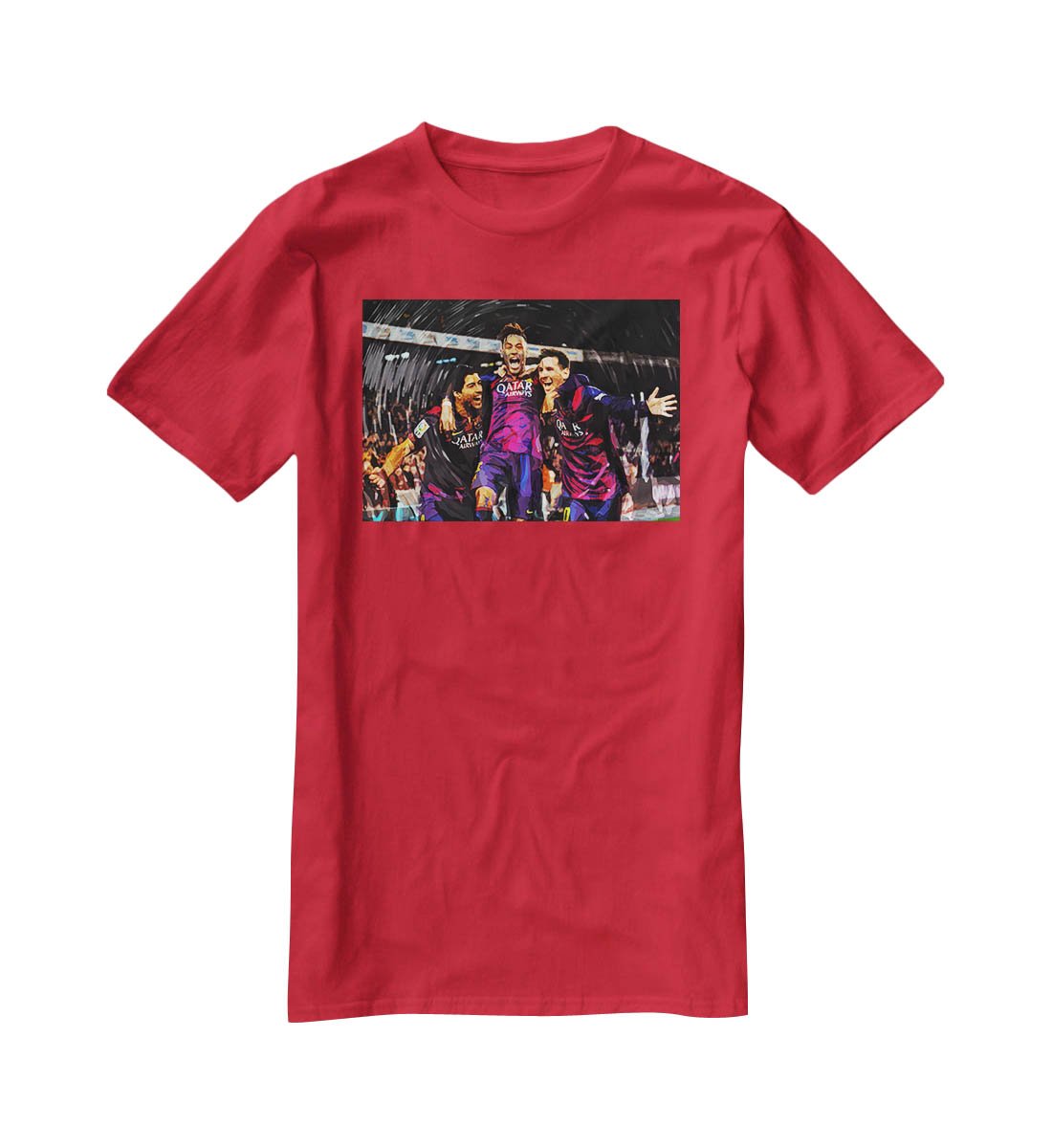 Barcelona Suarez Messi Neymar T-Shirt - Canvas Art Rocks - 4