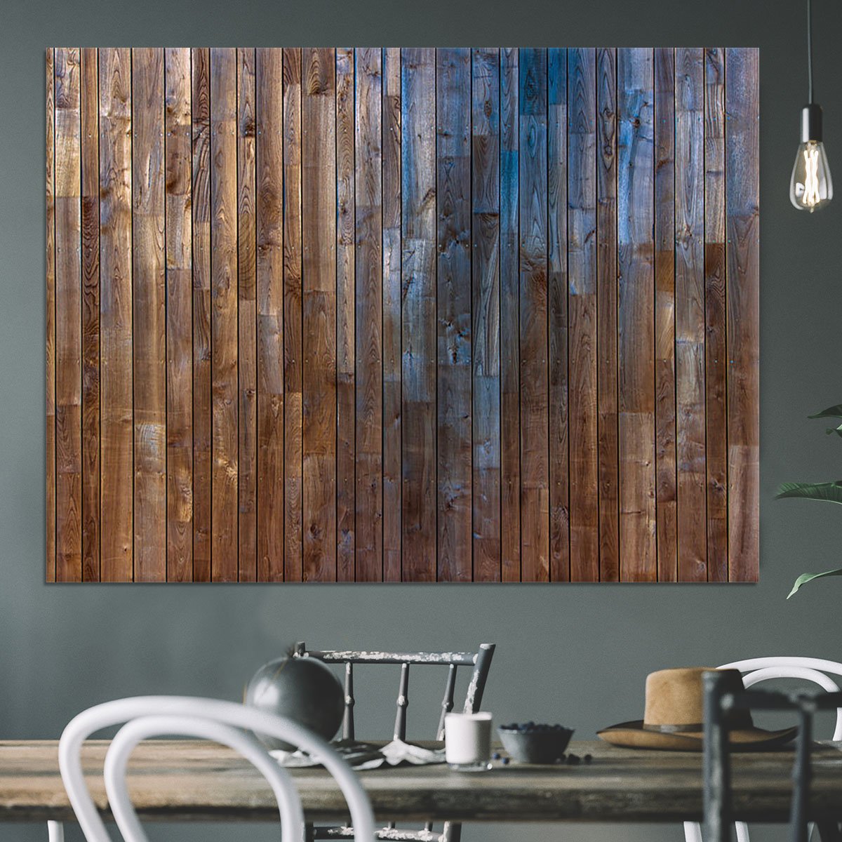 Barn Wood Wall Background Canvas Print or Poster