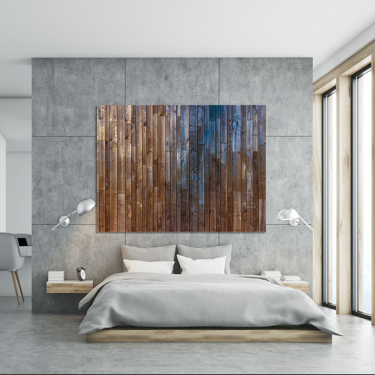 Barn Wood Wall Background Canvas Print or Poster