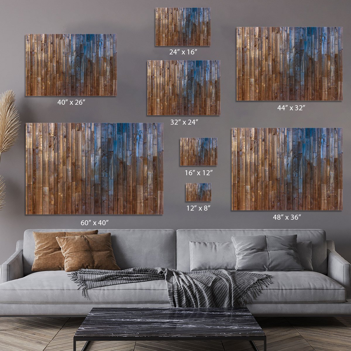 Barn Wood Wall Background Canvas Print or Poster