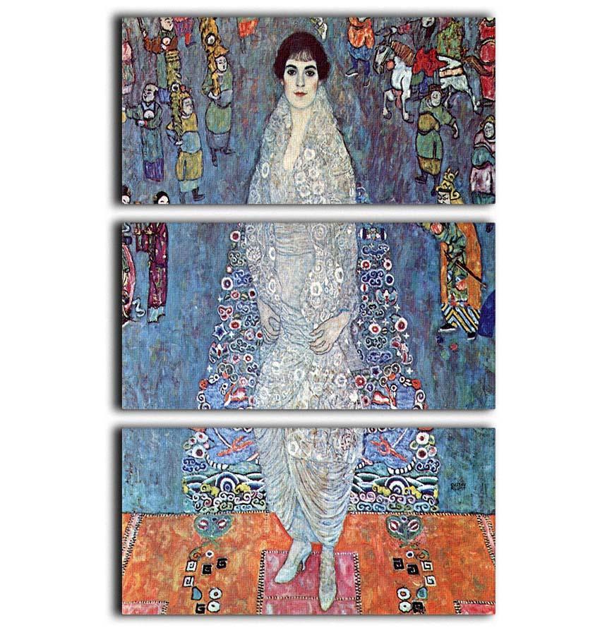 Baroness Elizabeth by Klimt 3 Split Panel Canvas Print - Canvas Art Rocks - 1