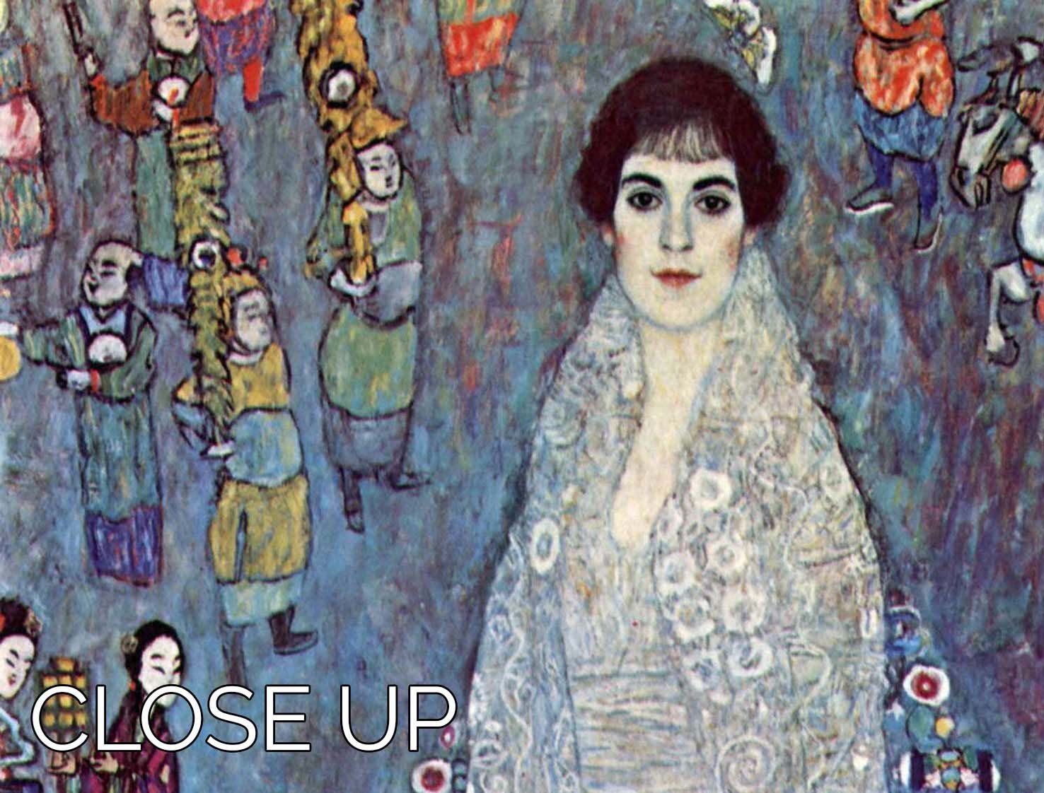 Baroness Elizabeth by Klimt 3 Split Panel Canvas Print - Canvas Art Rocks - 3