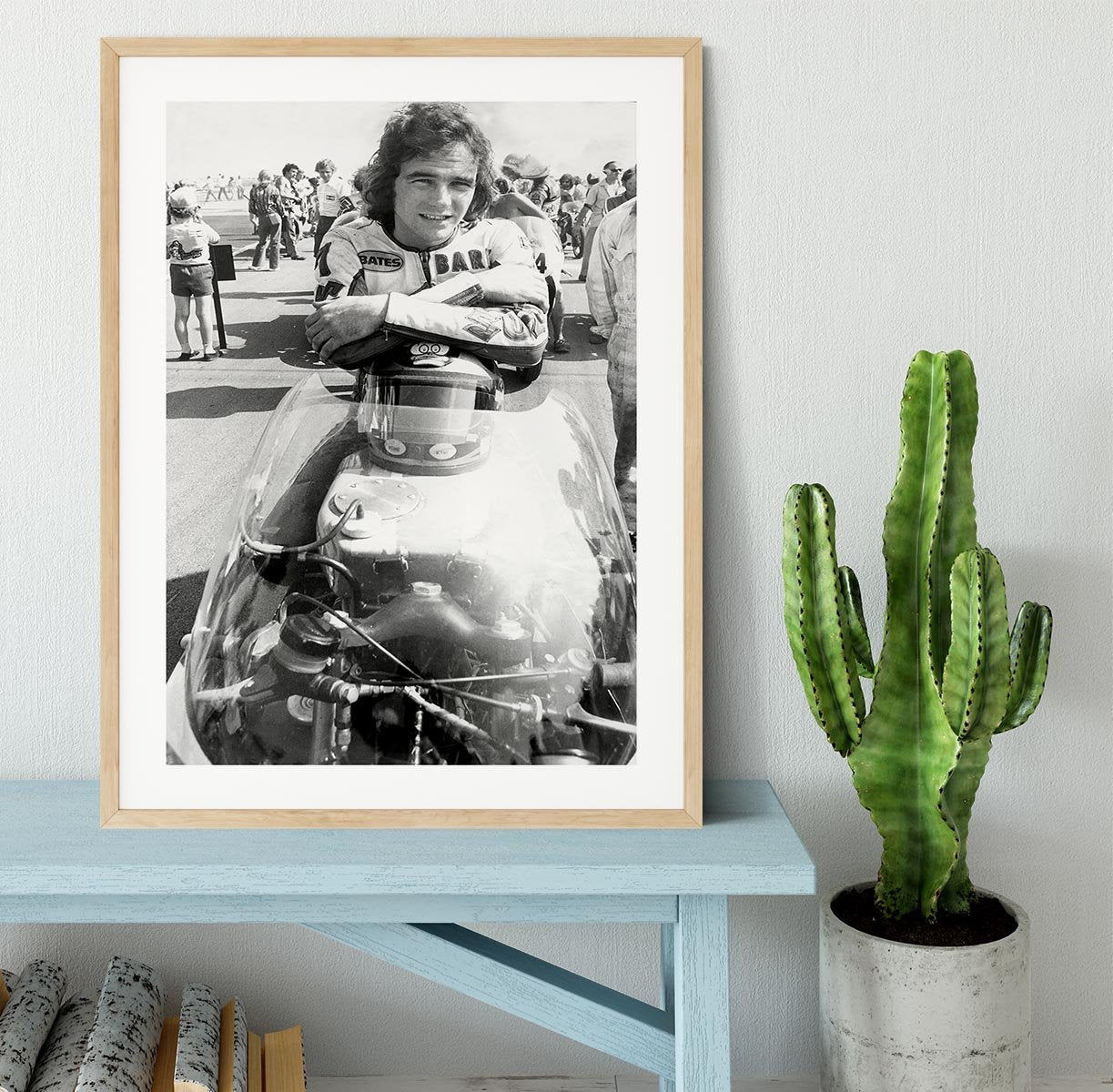 Barry Sheene motorcycle racing champion Framed Print - Canvas Art Rocks - 3