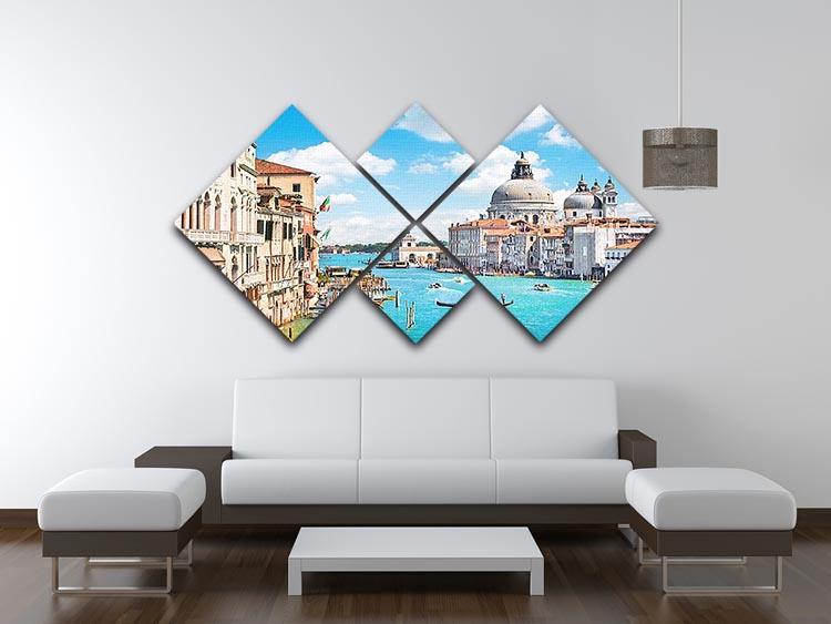 Basilica di Santa Maria della Salute 4 Square Multi Panel Canvas  - Canvas Art Rocks - 3