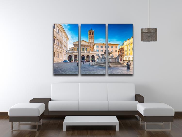 Basilica of Saint Mary in Rome 3 Split Panel Canvas Print - Canvas Art Rocks - 3