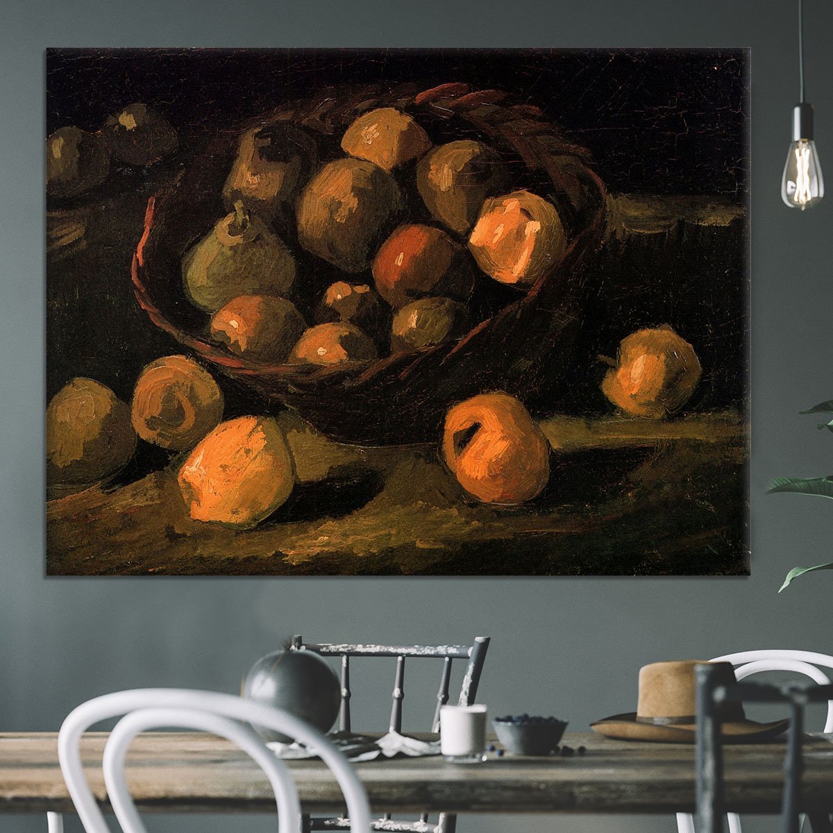 Basket of Apples by Van Gogh Canvas Print or Poster
