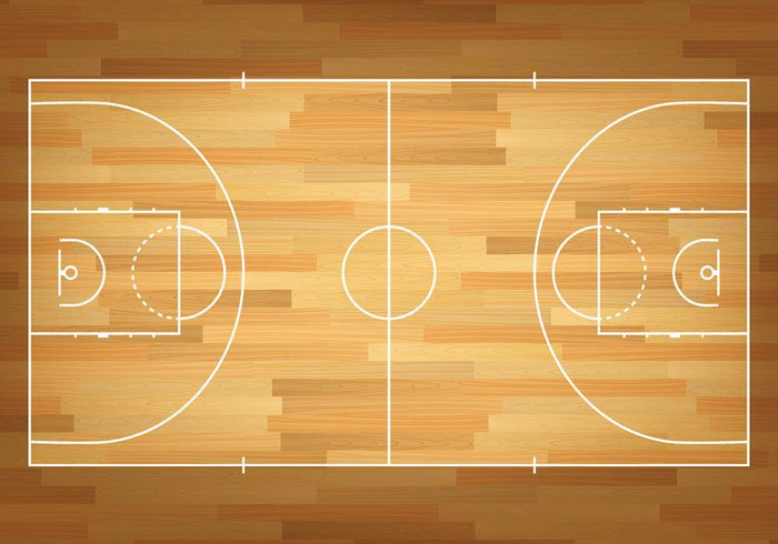 Basketball court on top Wall Mural Wallpaper