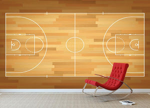 Basketball court on top Wall Mural Wallpaper - Canvas Art Rocks - 2
