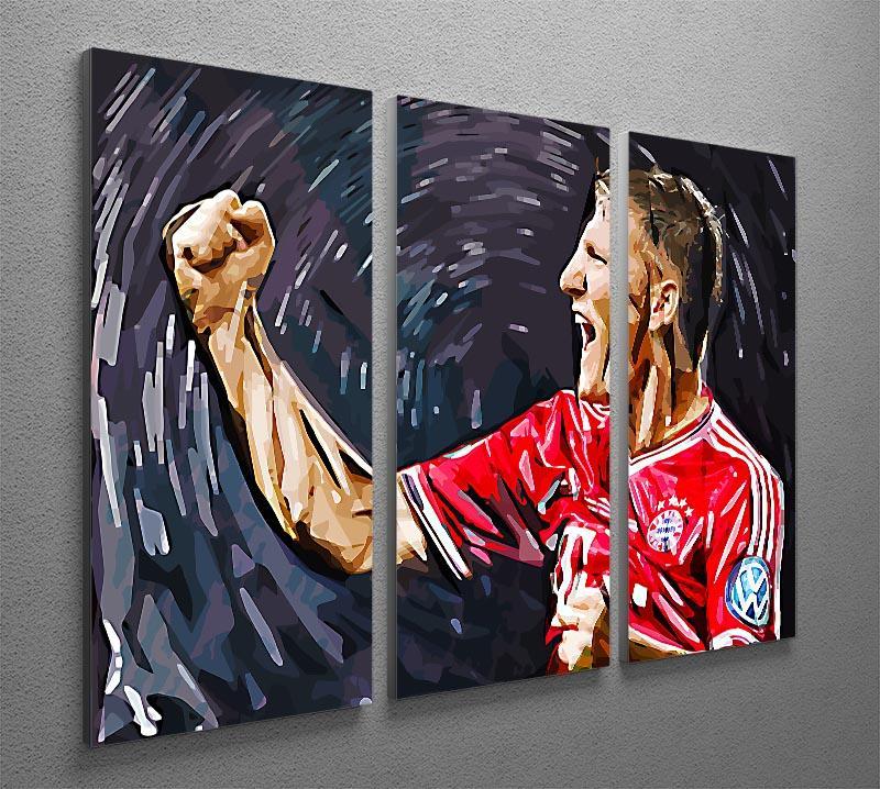 Bastian Schweinsteiger 3 Split Panel Canvas Print - Canvas Art Rocks - 2