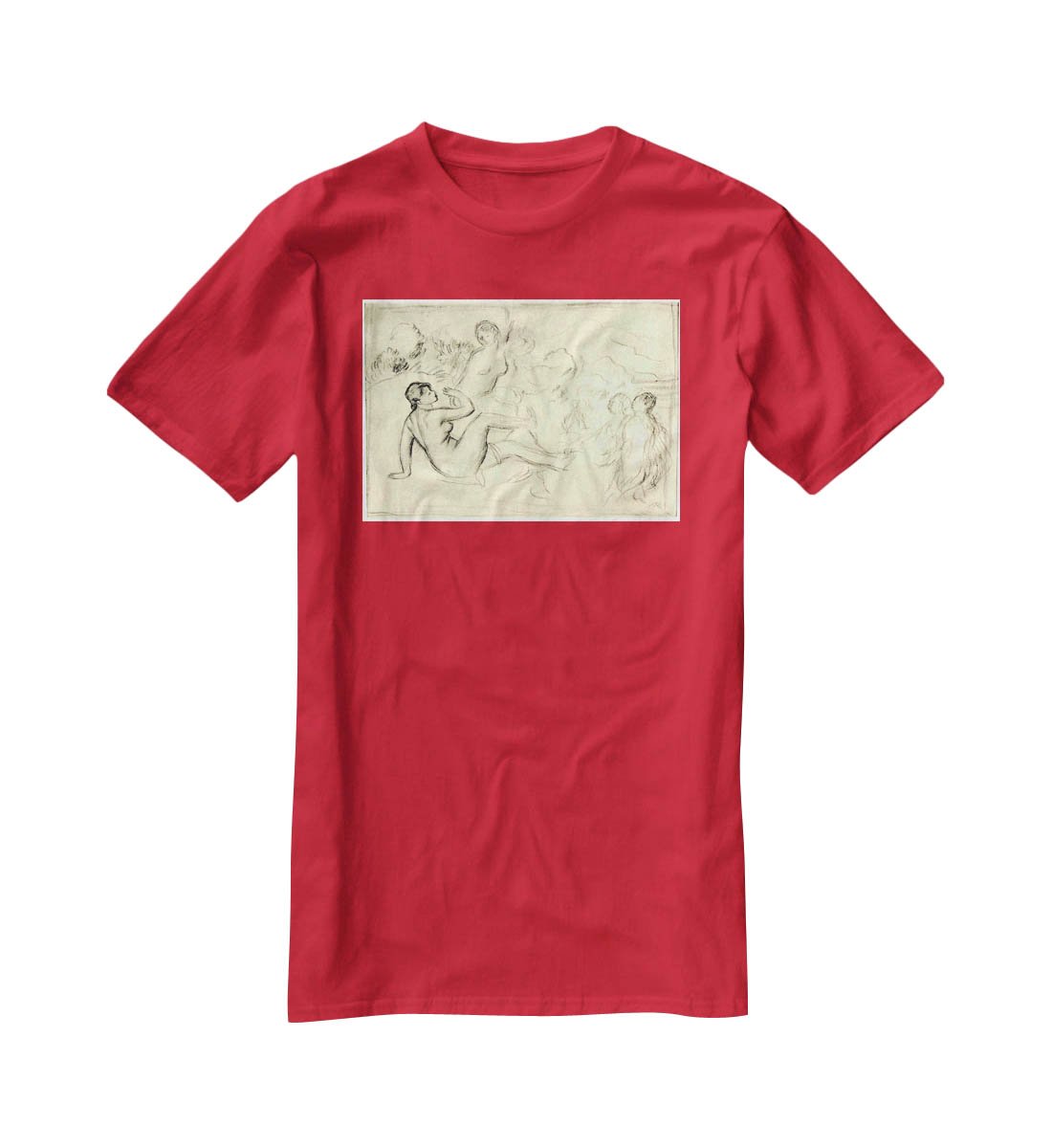 Bather 2 by Renoir T-Shirt - Canvas Art Rocks - 4