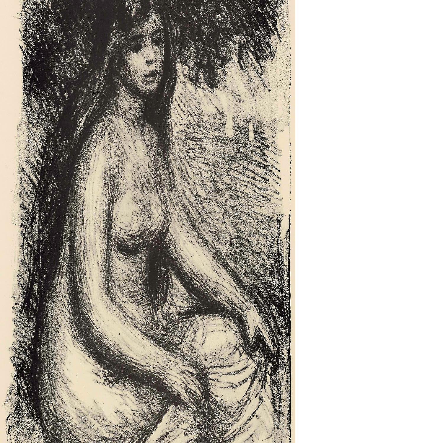 Bather 3 by Renoir Floating Framed Canvas