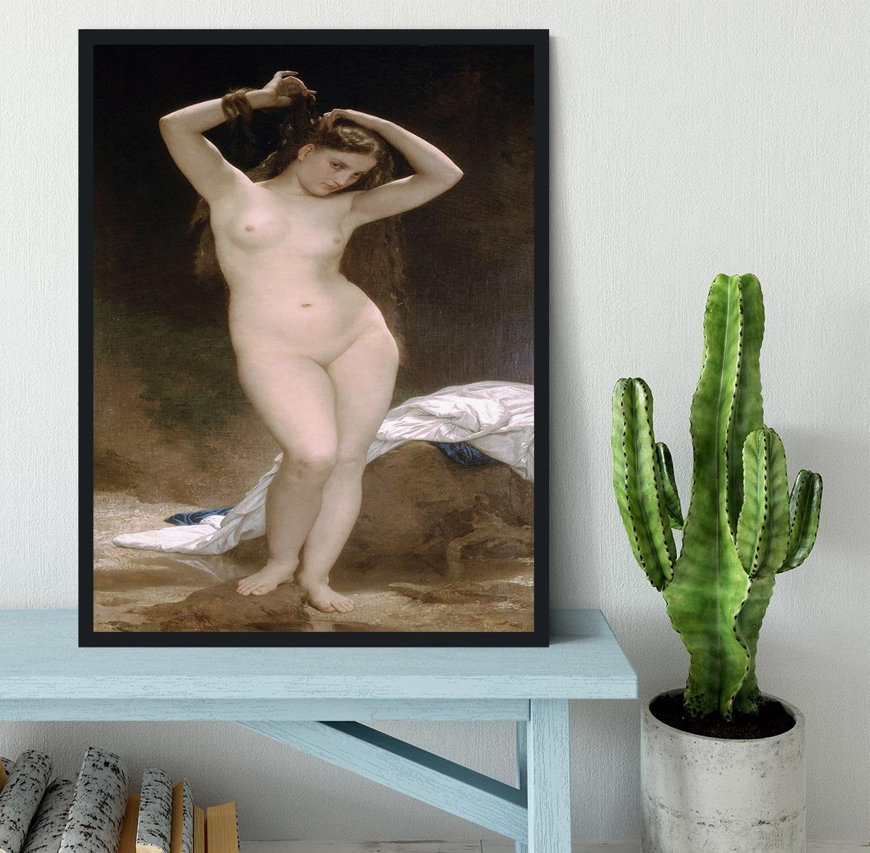Bather By Bouguereau Framed Print - Canvas Art Rocks - 2