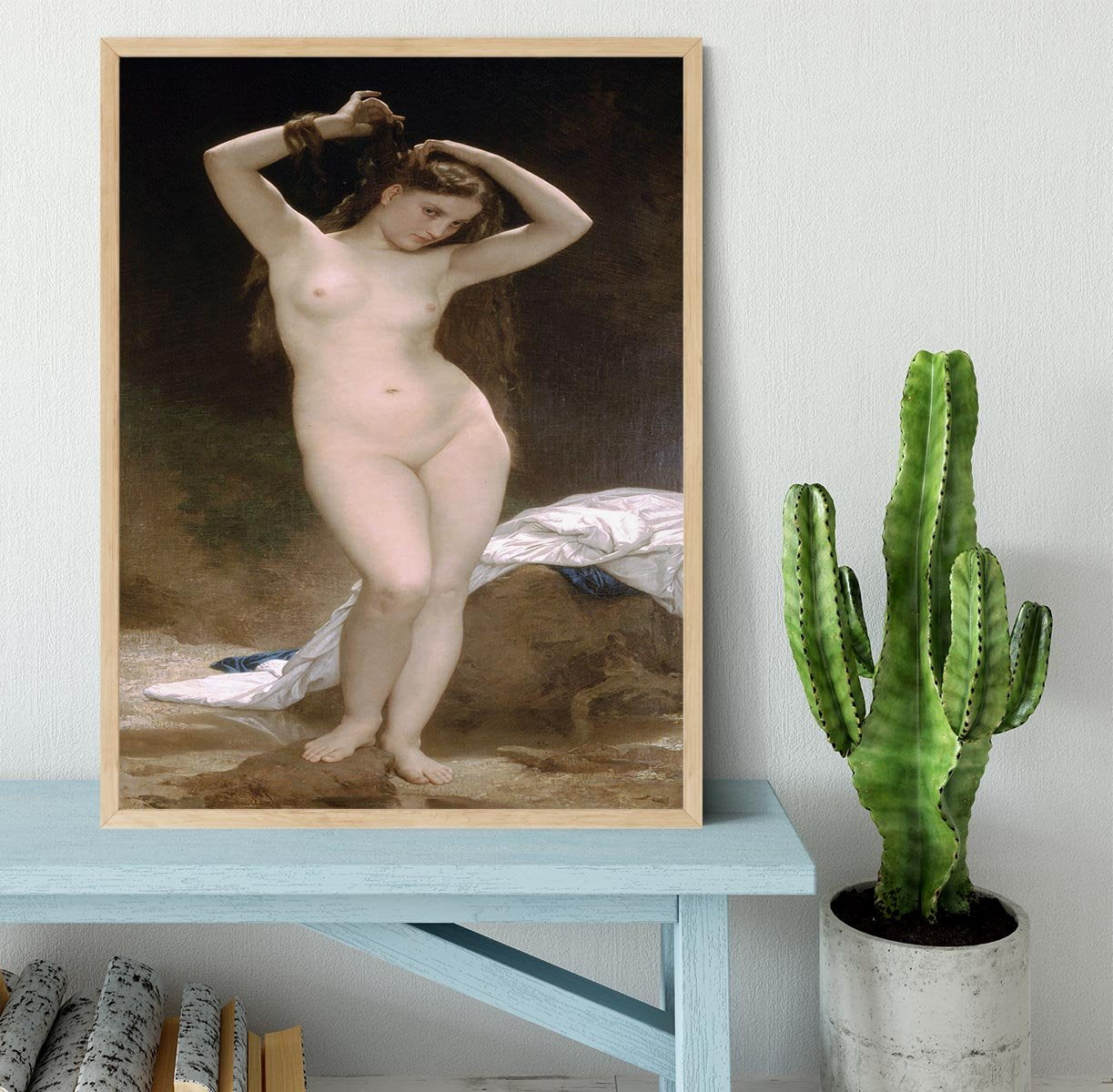 Bather By Bouguereau Framed Print - Canvas Art Rocks - 4